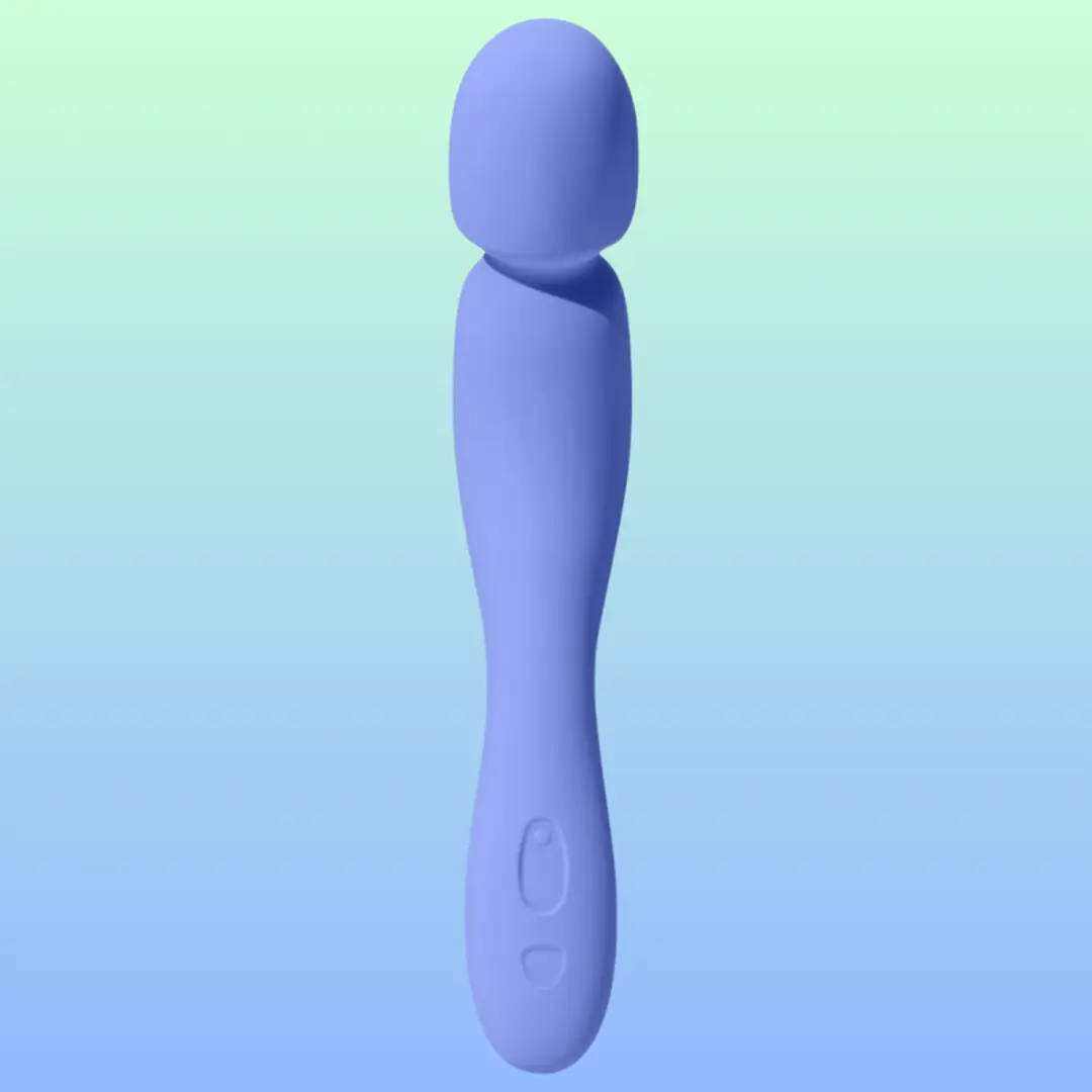 Dame Products Com Wand Massager Blauw Güçlü Masaj Vibratörü