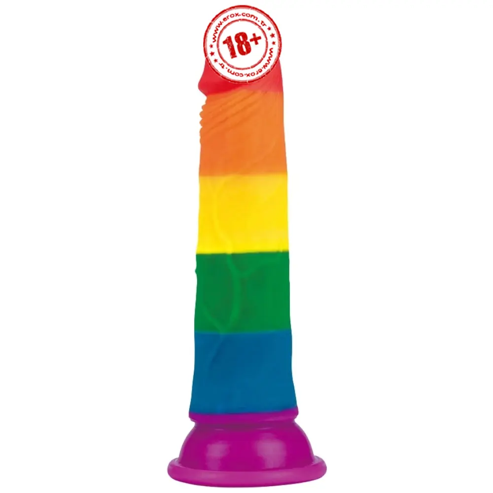 Lovetoy Prider Dildo 18.5 cm Renkli Soft Doku Realistik Penis LV410025