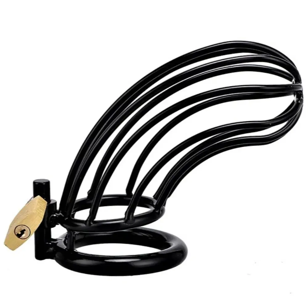 Vişne Dreams Breathable Cage Metal Penis Kilidi 45 Mm Black