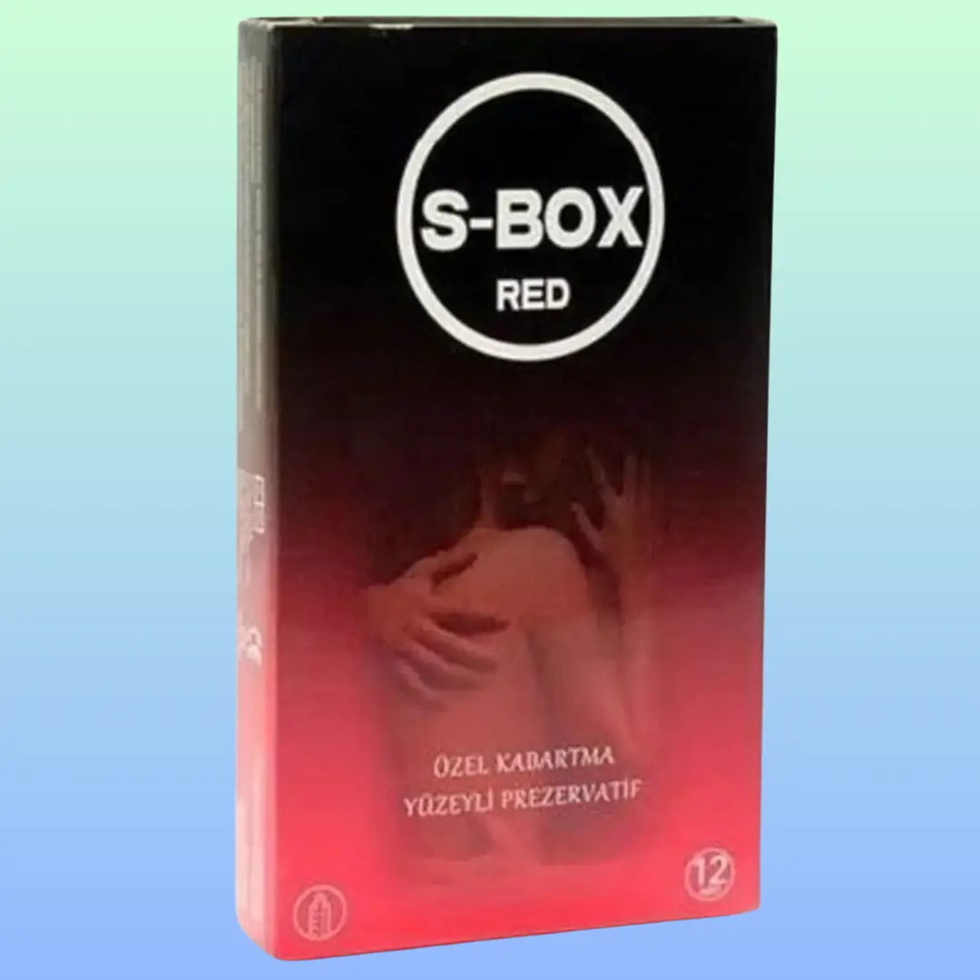 S-Box Red 12'li Kabartmalı Prezervatif Kondom