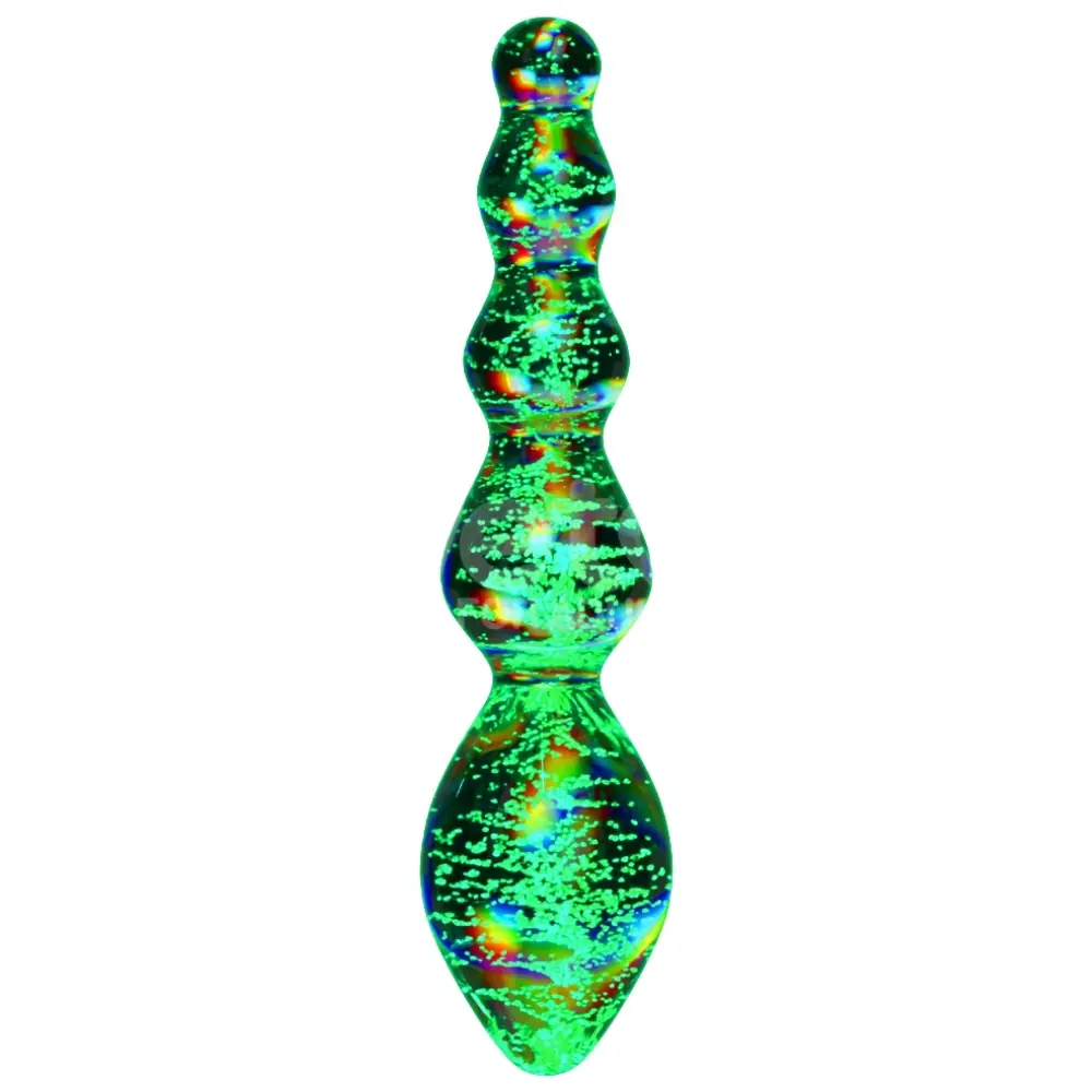 Lovetoy Glow İn The Dark Twilight Gleam Glass Dildo Tantalizing Orbs Cam Dildo