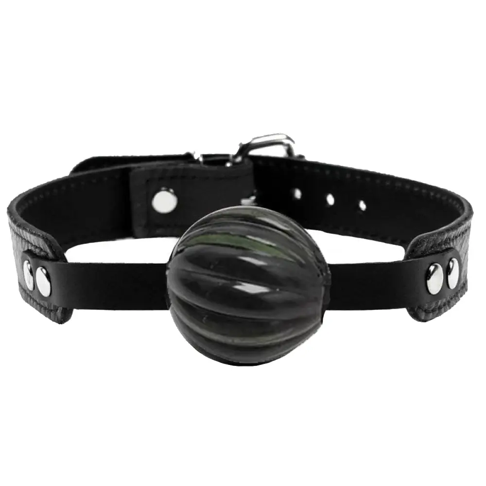 Vişne Fetish Fantasy Series Master Blix Ball Gag Deri Ağız Topu-Siyah
