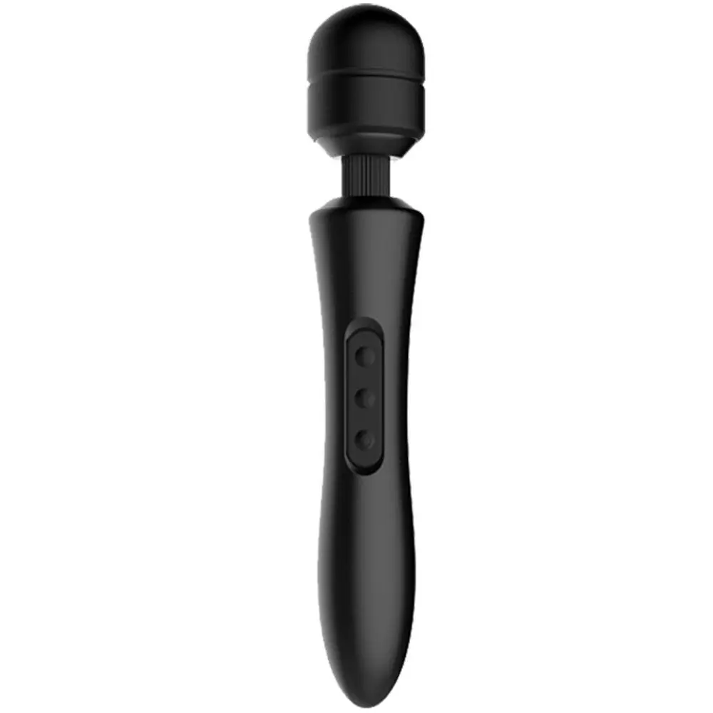 Vişne Magic Wand Double Massager Masaj Wand Vibratör-Black