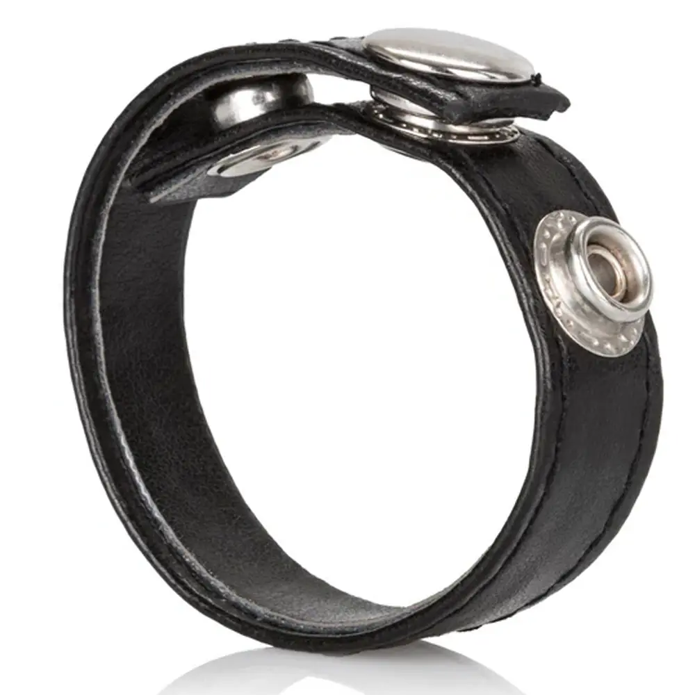 Calexotics Leather 3-Snap Ring Deri Penis Halkası