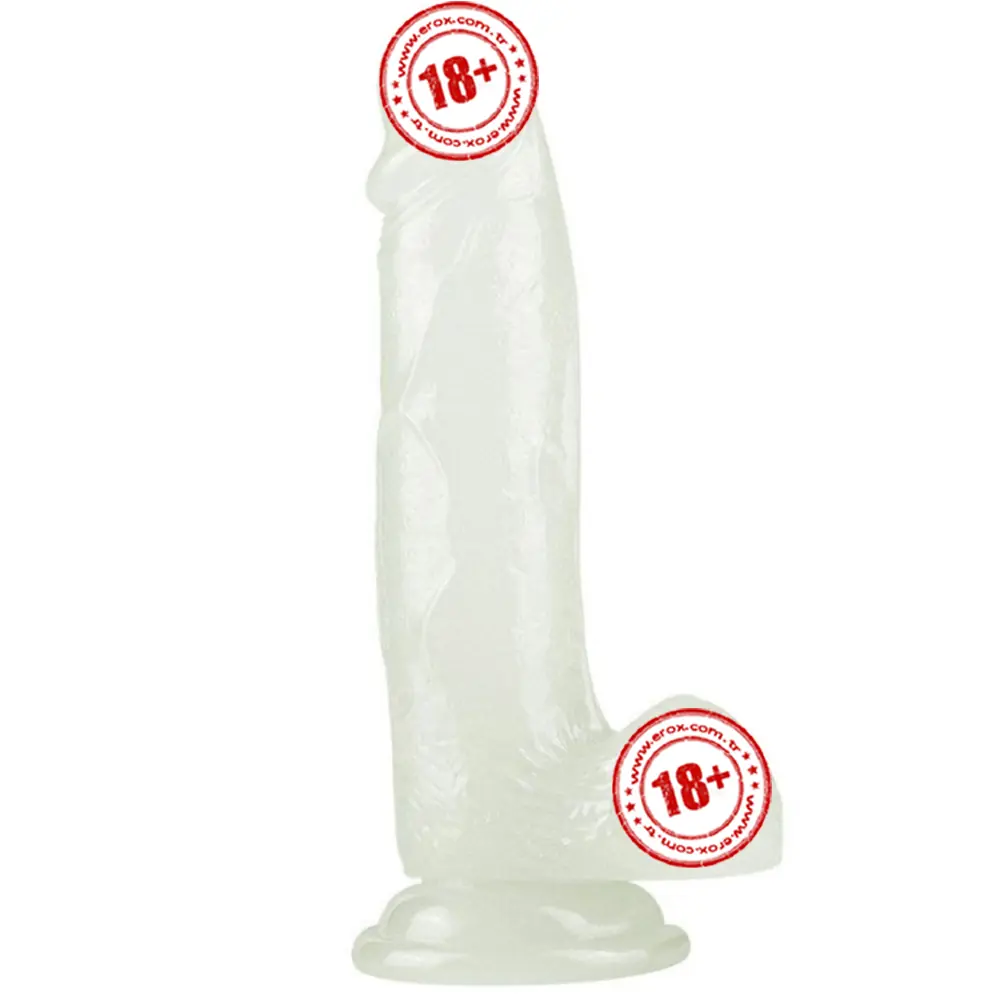 Lovetoy Lumino Play 21.5 Fosforlu Realistik Jel Penis