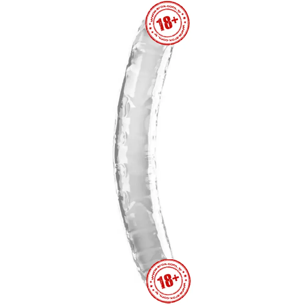 Doc Johnson Cyrstal Jellies 30 Cm Çift Taraflı Realistik Jel Penis-Şeffaf