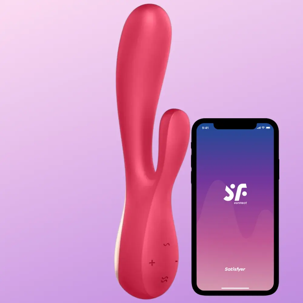 Satisfyer Mono Flex Telefon Kontrollü Rabbit Vibratör-Red