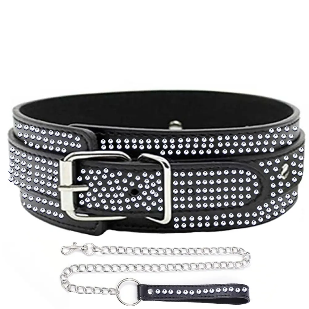 Vişne Fetish Fantasy Series Diamond Collar Taşlı Fetiş Tasma-Siyah