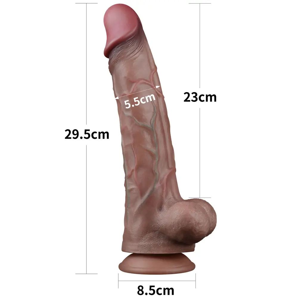 Lovetoy Dual Layered Platinum Silicone Cock 29.5 Cm Büyük Realistik Penis