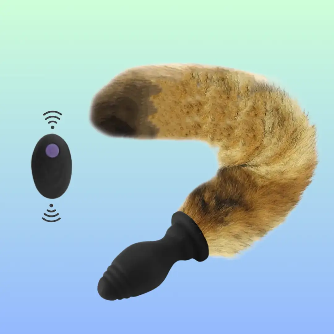 Vişne Tail Brown Uzaktan Kumandalı Kuyruklu Anal Vibratör