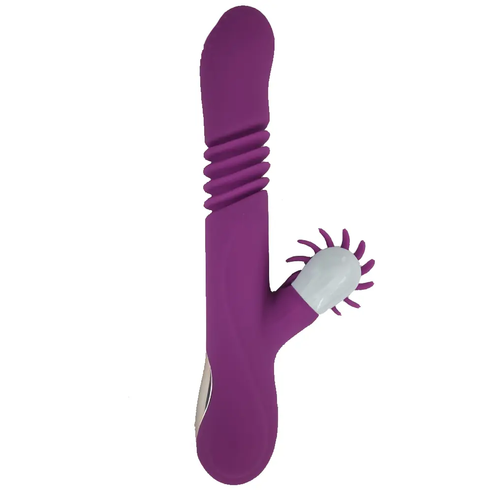 Vişne Licking Life İleri Geri Hareketli Klitoral Stimülasyon Vibratör-Purple