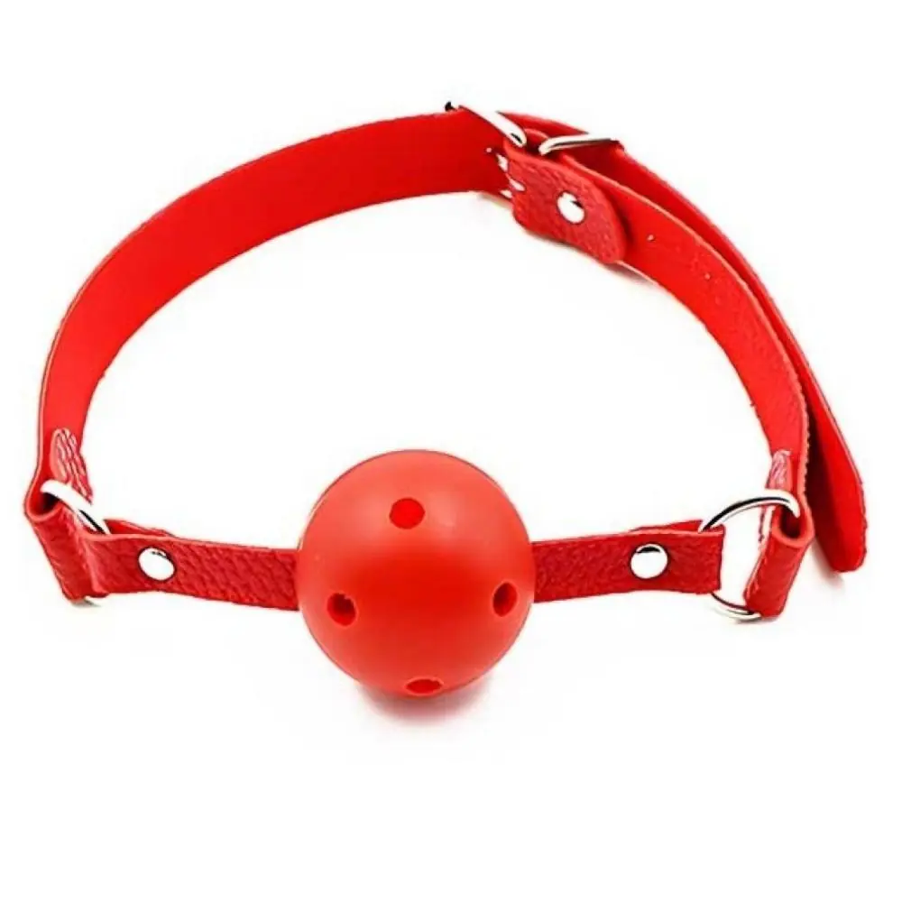 Vişne Breathable Gag Ball Nefes Alınabilir Kırmızı Ağız Topu