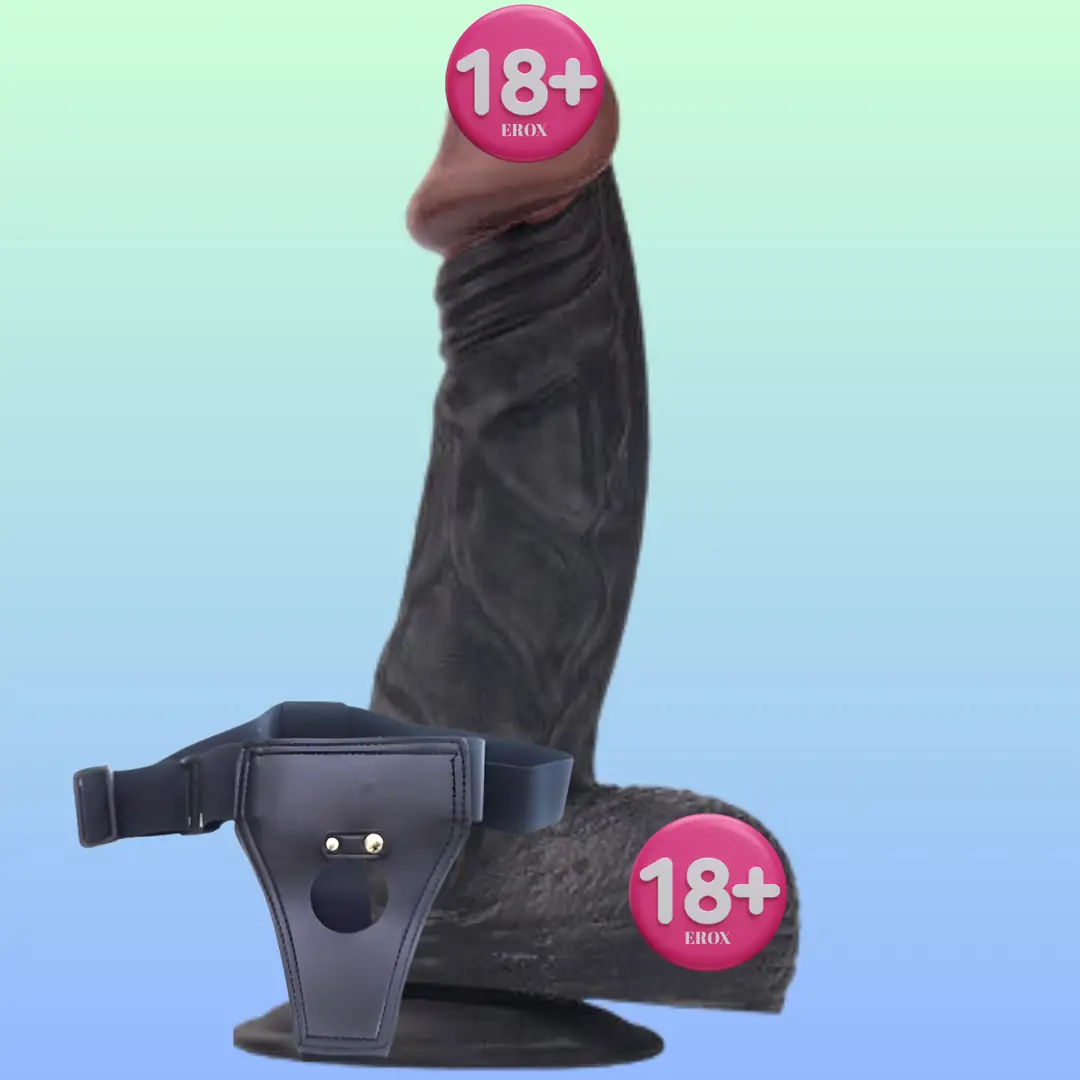 Vişne Strapon Eric Belden Bağlamalı Zenci Realistik Dildo