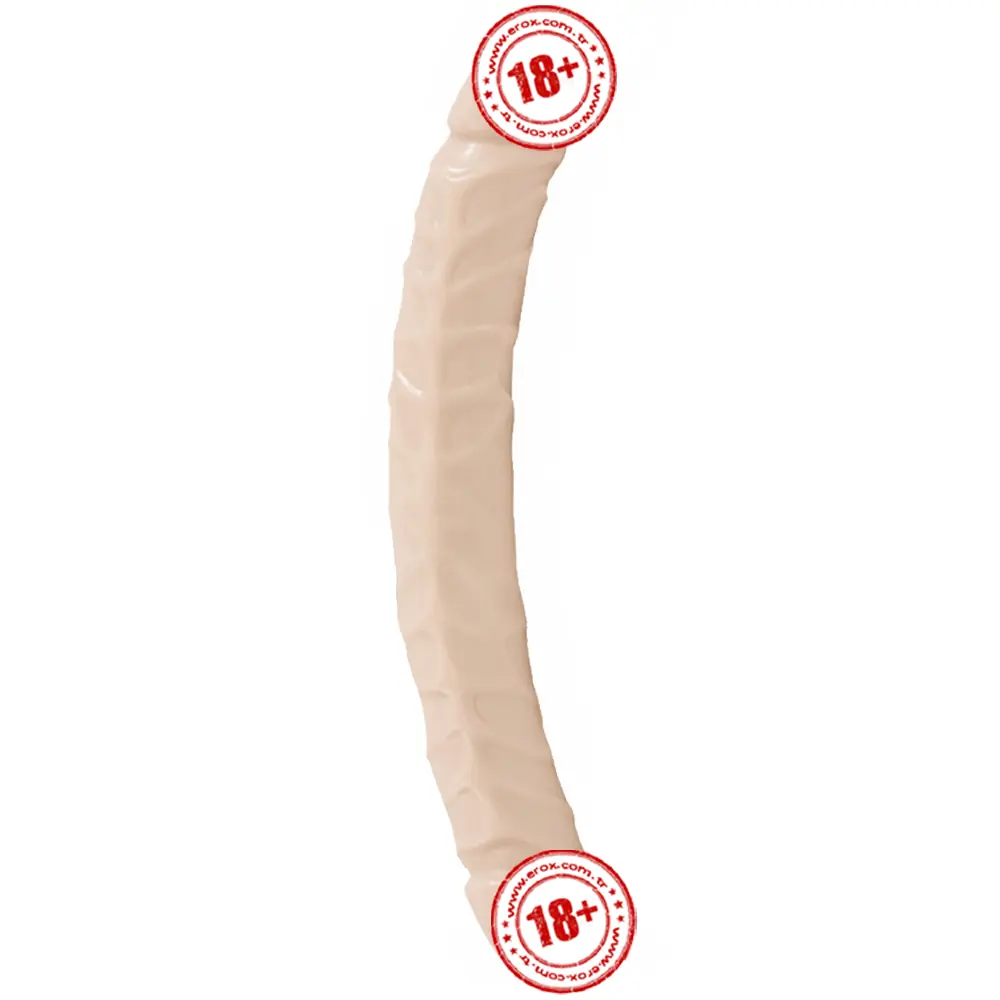 Doc Johnson Jr. Veined 30 Cm Çift Taraflı Realistik Jel Penis-Ten