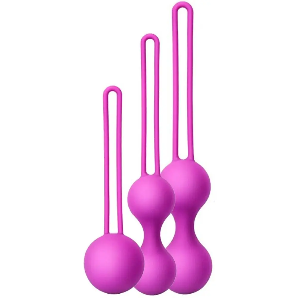 Vişne Kegel Balls Exercisers Metal Ağırlıklı Kegel Egzersiz Topu Set-Purple